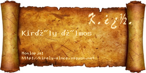 Király Álmos névjegykártya